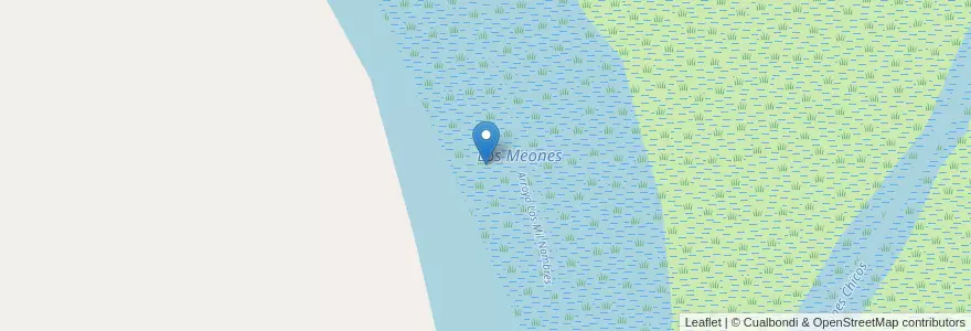 Mapa de ubicacion de Los Meones en آرژانتین, استان انتره ریوس, Departamento Victoria, Distrito Secciones.