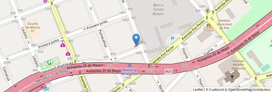 Mapa de ubicacion de Los Monstruos de Rio, Parque Chacabuco en آرژانتین, Ciudad Autónoma De Buenos Aires, Comuna 7, Buenos Aires.
