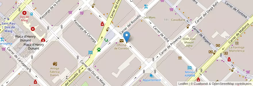 Mapa de ubicacion de Los Panda Lounge en 스페인, Catalunya, Barcelona, Barcelonès, 바르셀로나.