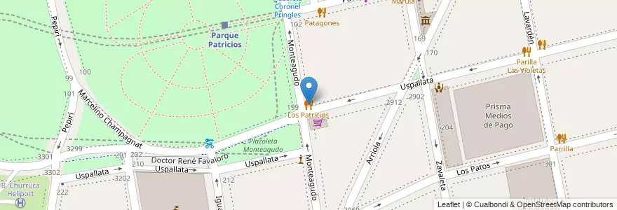 Mapa de ubicacion de Los Patricios, Parque Patricios en Argentinien, Ciudad Autónoma De Buenos Aires, Comuna 4, Buenos Aires.