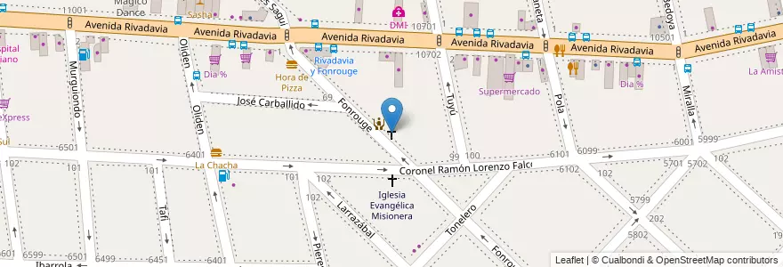 Mapa de ubicacion de Los Pentecostales de Liniers, Liniers en آرژانتین, Ciudad Autónoma De Buenos Aires, Comuna 9, Buenos Aires, Comuna 10.