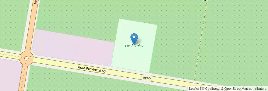 Mapa de ubicacion de Los Perales en アルゼンチン, チリ, リオネグロ州, Municipio De Allen, Departamento General Roca.