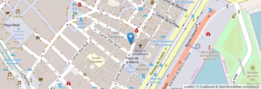 Mapa de ubicacion de Los Pergaminos en إسبانيا, كتالونيا, برشلونة, بارسلونس, Barcelona.
