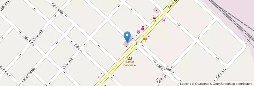 Mapa de ubicacion de Los Pinos, Ringuelet en Arjantin, Buenos Aires, Partido De La Plata, Ringuelet.