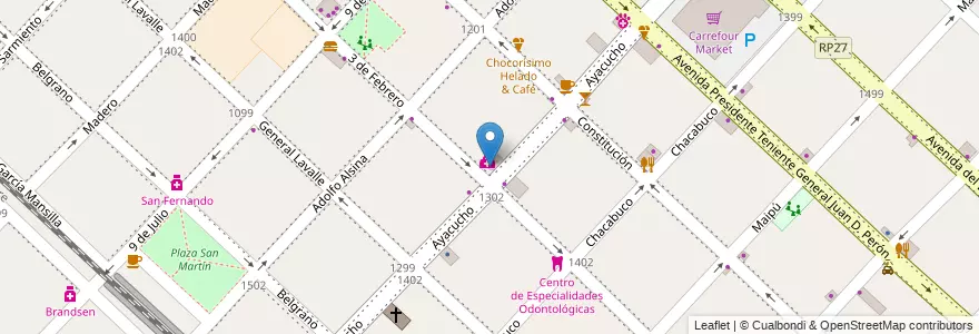 Mapa de ubicacion de Los Primos en Argentina, Buenos Aires, Partido De San Fernando, San Fernando.