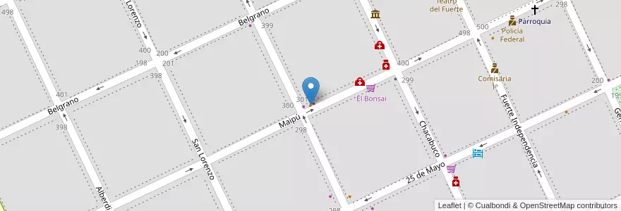 Mapa de ubicacion de Los Robles en Arjantin, Buenos Aires, Partido De Tandil, Tandil.