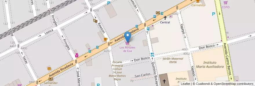 Mapa de ubicacion de Los Rosales de Eza, Almagro en آرژانتین, Ciudad Autónoma De Buenos Aires, Comuna 5, Buenos Aires.
