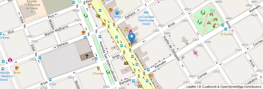Mapa de ubicacion de Los Sauces, Nuñez en الأرجنتين, Ciudad Autónoma De Buenos Aires, Buenos Aires, Comuna 13.
