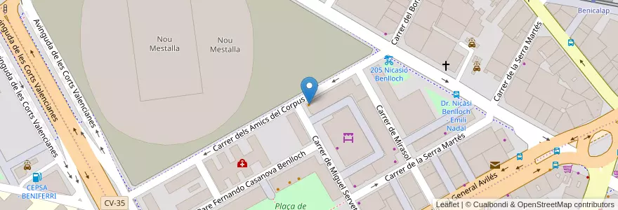 Mapa de ubicacion de Los Segovia en Spain, Valencian Community, Valencia, Comarca De València, Valencia.