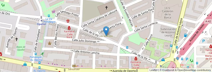 Mapa de ubicacion de Los Solecitos en スペイン, マドリード州, Comunidad De Madrid, Área Metropolitana De Madrid Y Corredor Del Henares, Madrid.
