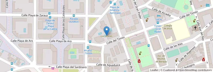 Mapa de ubicacion de Los Soletes en Испания, Мадрид, Мадрид, Área Metropolitana De Madrid Y Corredor Del Henares, Мадрид.