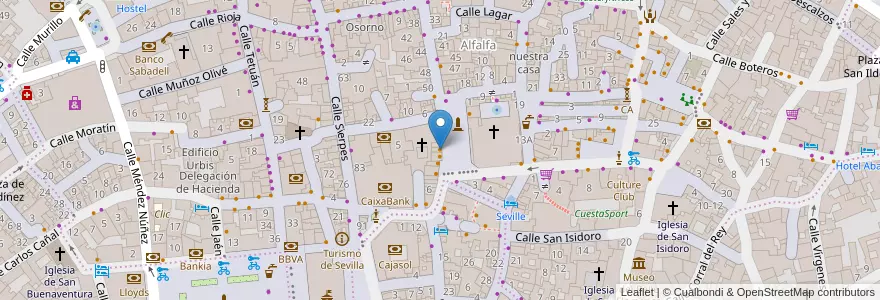 Mapa de ubicacion de Los Soportales en España, Andalucía, Sevilla, Sevilla.