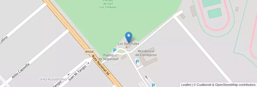 Mapa de ubicacion de Los Sunchales en Argentina, Santa Fe, Departamento Castellanos, Municipio De Sunchales.