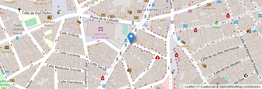 Mapa de ubicacion de Los Tiernos en إسبانيا, منطقة مدريد, منطقة مدريد, Área Metropolitana De Madrid Y Corredor Del Henares, مدريد.