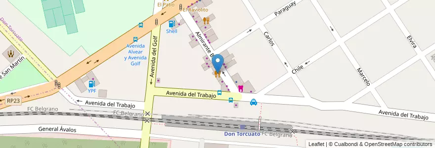 Mapa de ubicacion de Los Tres Pollitos en Argentina, Provincia Di Buenos Aires, Don Torcuato.