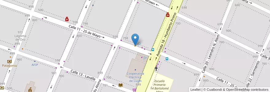 Mapa de ubicacion de Los troncos en Argentina, Buenos Aires, Partido De Luján.