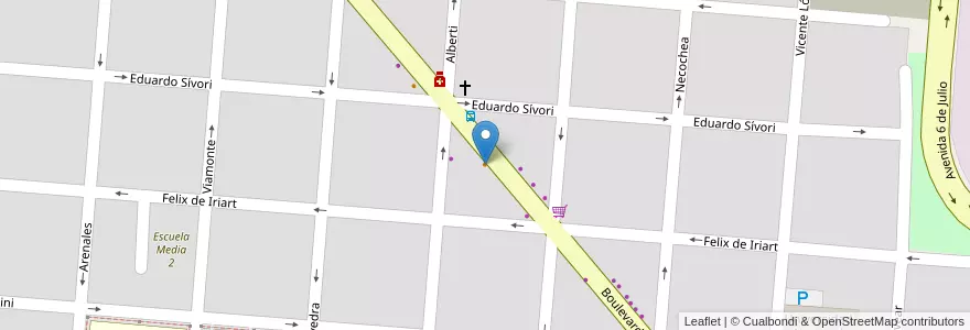 Mapa de ubicacion de Los Vascos en Arjantin, Buenos Aires, Partido De Campana.