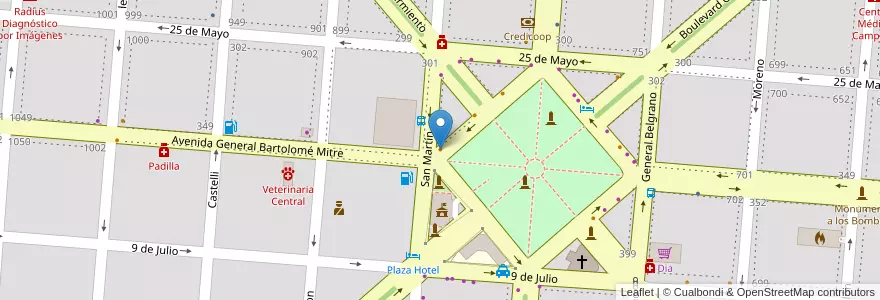 Mapa de ubicacion de Los Vascos en Argentina, Buenos Aires, Partido De Campana.