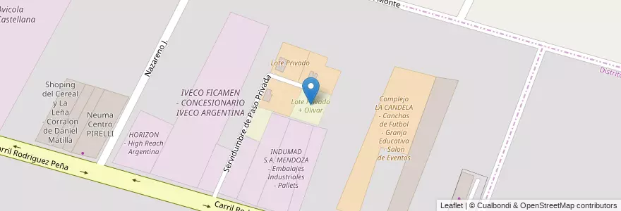 Mapa de ubicacion de Lote Privado + Olivar en 阿根廷, 智利, Mendoza, Departamento Maipú, Maipú.