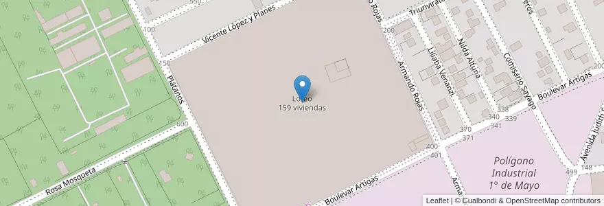 Mapa de ubicacion de Loteo 159 viviendas en Argentine, Chili, Province De Santa Cruz, Humedal, Deseado, Caleta Olivia.