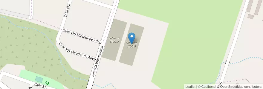 Mapa de ubicacion de Loteo de SICOM en アルゼンチン, フフイ州, Departamento Doctor Manuel Belgrano, Municipio De San Salvador De Jujuy, Alto Comedero.