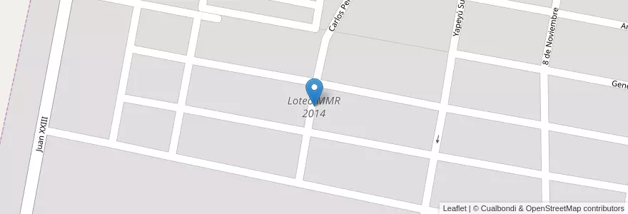 Mapa de ubicacion de Loteo MMR 2014 en Аргентина, Рио-Негро, Departamento General Roca, Villa Regina.