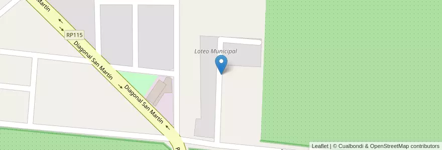 Mapa de ubicacion de Loteo Municipal en 阿根廷, San Juan, 智利, 9 De Julio.