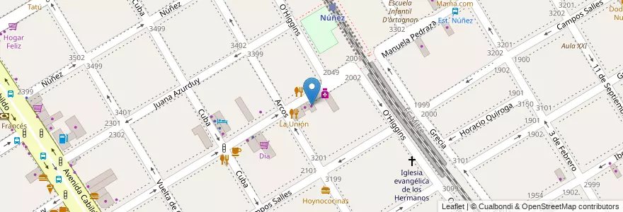 Mapa de ubicacion de Lotería de la Ciudad, Nuñez en آرژانتین, Ciudad Autónoma De Buenos Aires, Buenos Aires, Comuna 13.
