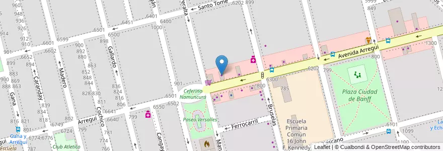 Mapa de ubicacion de Lotería de la Ciudad, Versalles en Argentina, Ciudad Autónoma De Buenos Aires, Buenos Aires, Comuna 10.