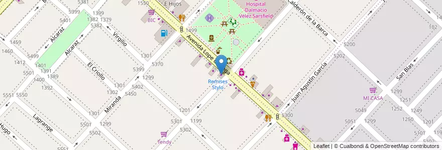 Mapa de ubicacion de Lotería de la Ciudad, Villa Luro en 아르헨티나, Ciudad Autónoma De Buenos Aires, 부에노스아이레스, Comuna 10.