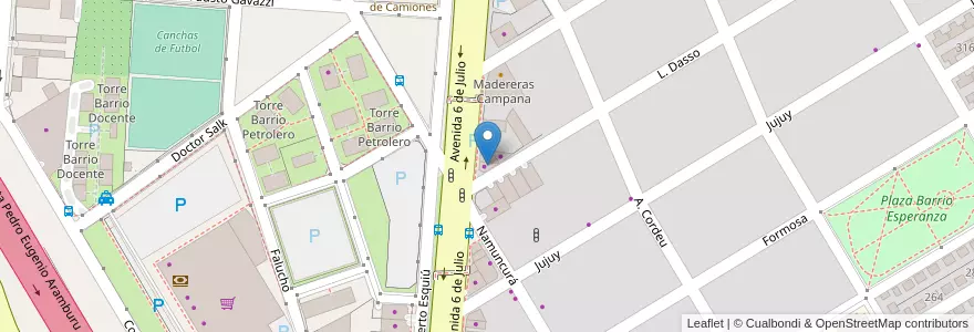 Mapa de ubicacion de Loteria Nacional en Arjantin, Buenos Aires, Partido De Campana.