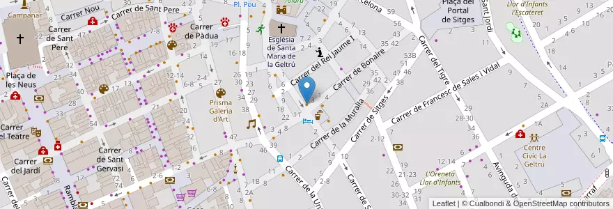 Mapa de ubicacion de Lotus en Испания, Каталония, Барселона, Гарраф, Vilanova I La Geltrú.