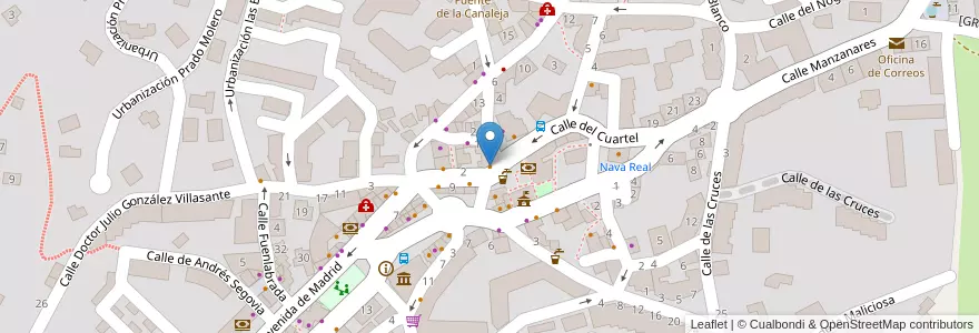 Mapa de ubicacion de Lounge Bar Cara Norte en اسپانیا, بخش خودمختار مادرید, بخش خودمختار مادرید, Cuenca Del Guadarrama, Navacerrada.