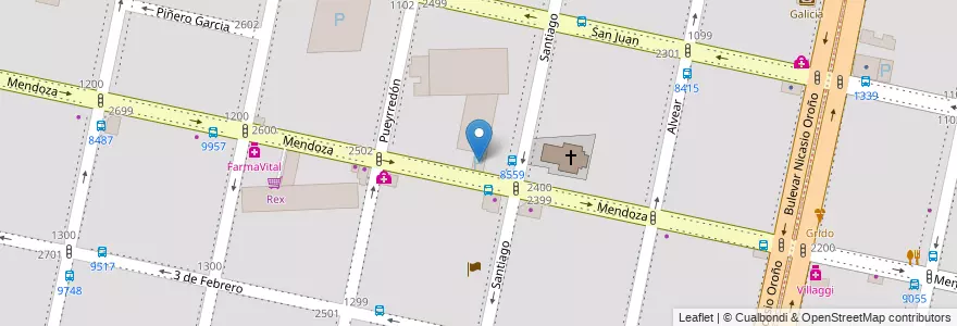 Mapa de ubicacion de Lourdes en Arjantin, Santa Fe, Departamento Rosario, Municipio De Rosario, Rosario.