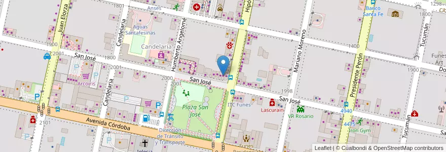 Mapa de ubicacion de Love Models en آرژانتین, سانتافه, Departamento Rosario, Municipio De Funes, Funes.