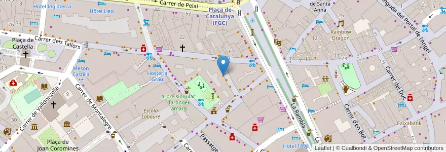 Mapa de ubicacion de L'Ovella Negra en 西班牙, Catalunya, Barcelona, Barcelonès, Barcelona.