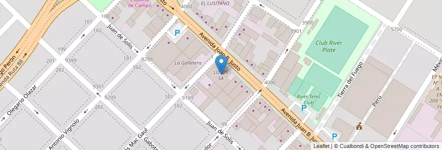 Mapa de ubicacion de LOYDS SA en アルゼンチン, ブエノスアイレス州, Partido De General Pueyrredón, Mar Del Plata.