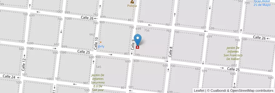 Mapa de ubicacion de Lozano en Arjantin, Buenos Aires, Partido De Veinticinco De Mayo, Veinticinco De Mayo.