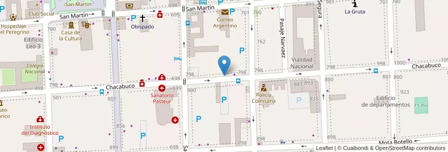 Mapa de ubicacion de LRA7 Radio Nacional Catamarca en Аргентина, Катамарка, Departamento Capital, Municipio De San Fernando Del Valle De Catamarca, San Fernando Del Valle De Catamarca.
