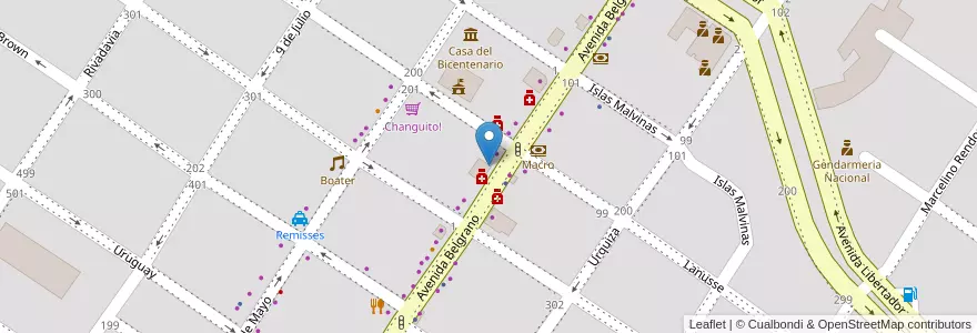Mapa de ubicacion de LRH 423 FM 2000 88.5 en Argentina, Misiones, Departamento Leandro N. Alem, Municipio De Leandro N. Alem, Leandro N. Alem.