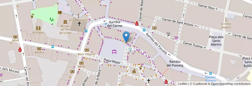 Mapa de ubicacion de l'Snack en İspanya, Catalunya, Barcelona, Osona, Vic.