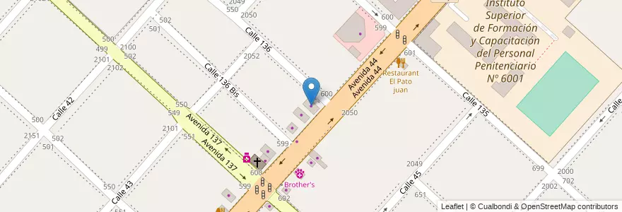 Mapa de ubicacion de Lubricantes Minishop, San Carlos en Argentinië, Buenos Aires, Partido De La Plata, San Carlos.