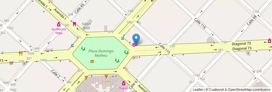 Mapa de ubicacion de Lubricar, Casco Urbano en آرژانتین, استان بوئنوس آیرس, Partido De La Plata, La Plata.