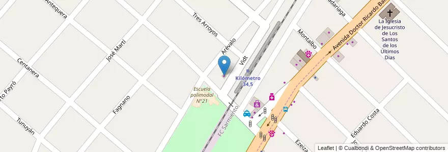 Mapa de ubicacion de Lubricentro MTO en Arjantin, Buenos Aires, Partido De Merlo, Merlo.