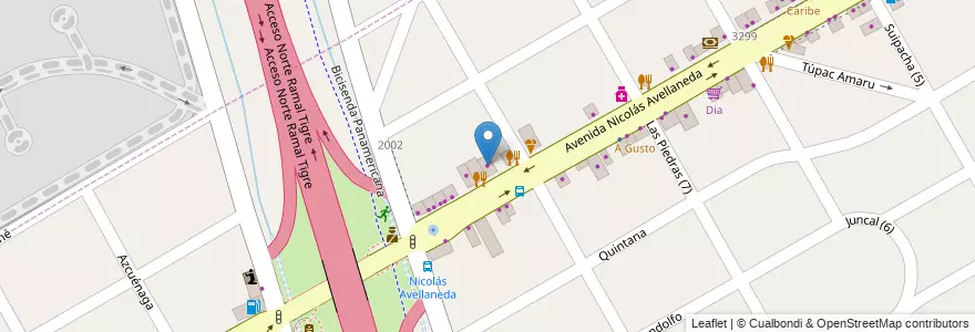 Mapa de ubicacion de Lubricentro Virreyes en 阿根廷, 布宜诺斯艾利斯省, Partido De San Fernando, Victoria.