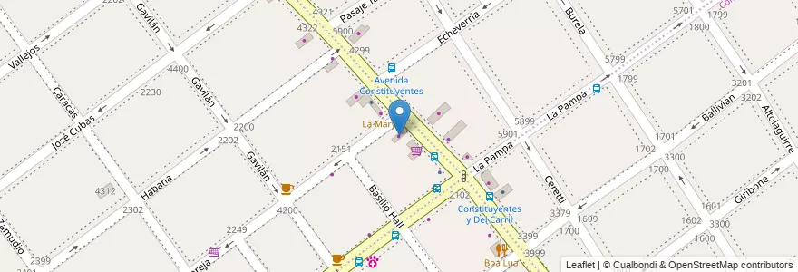 Mapa de ubicacion de Lubrimundo, Villa Pueyrredon en Аргентина, Буэнос-Айрес, Comuna 12, Буэнос-Айрес.