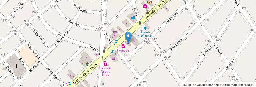 Mapa de ubicacion de Lubrincas, Parque Chas en آرژانتین, Ciudad Autónoma De Buenos Aires, Buenos Aires, Comuna 15.