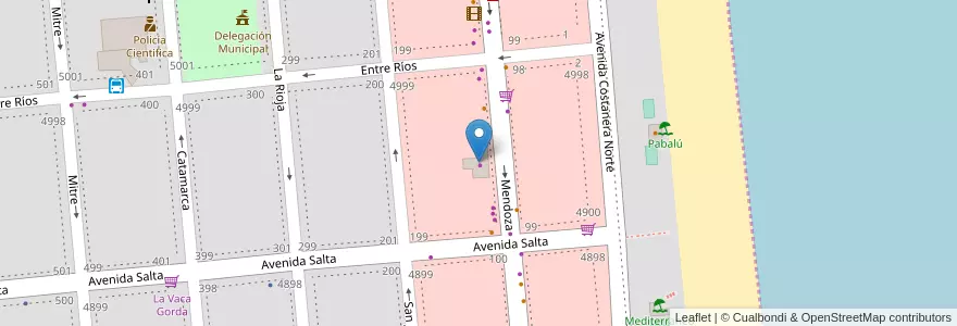 Mapa de ubicacion de Lucila Games en 阿根廷, Partido De La Costa, La Lucila Del Mar.