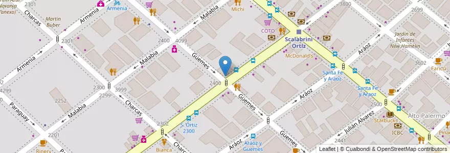 Mapa de ubicacion de Lucio, Palermo en Аргентина, Буэнос-Айрес, Буэнос-Айрес, Comuna 14.