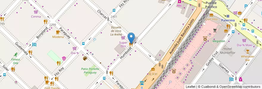 Mapa de ubicacion de Lucky Dragon, Palermo en آرژانتین, Ciudad Autónoma De Buenos Aires, Buenos Aires, Comuna 14.